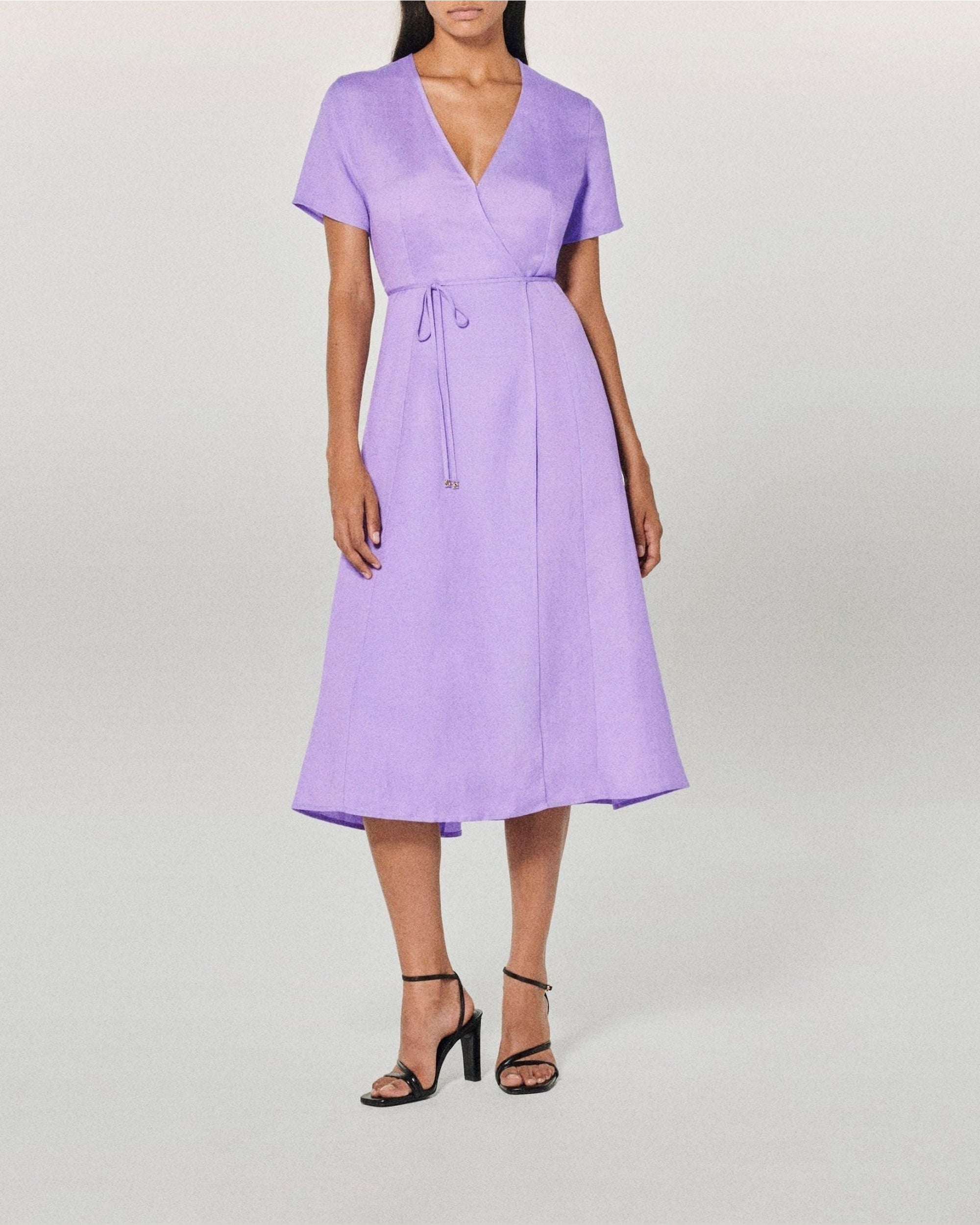 Linen maxi dress - Lilac