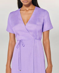 Linen maxi dress - Lilac