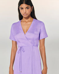 Robe Longue Manche Courte Evie - Lilas