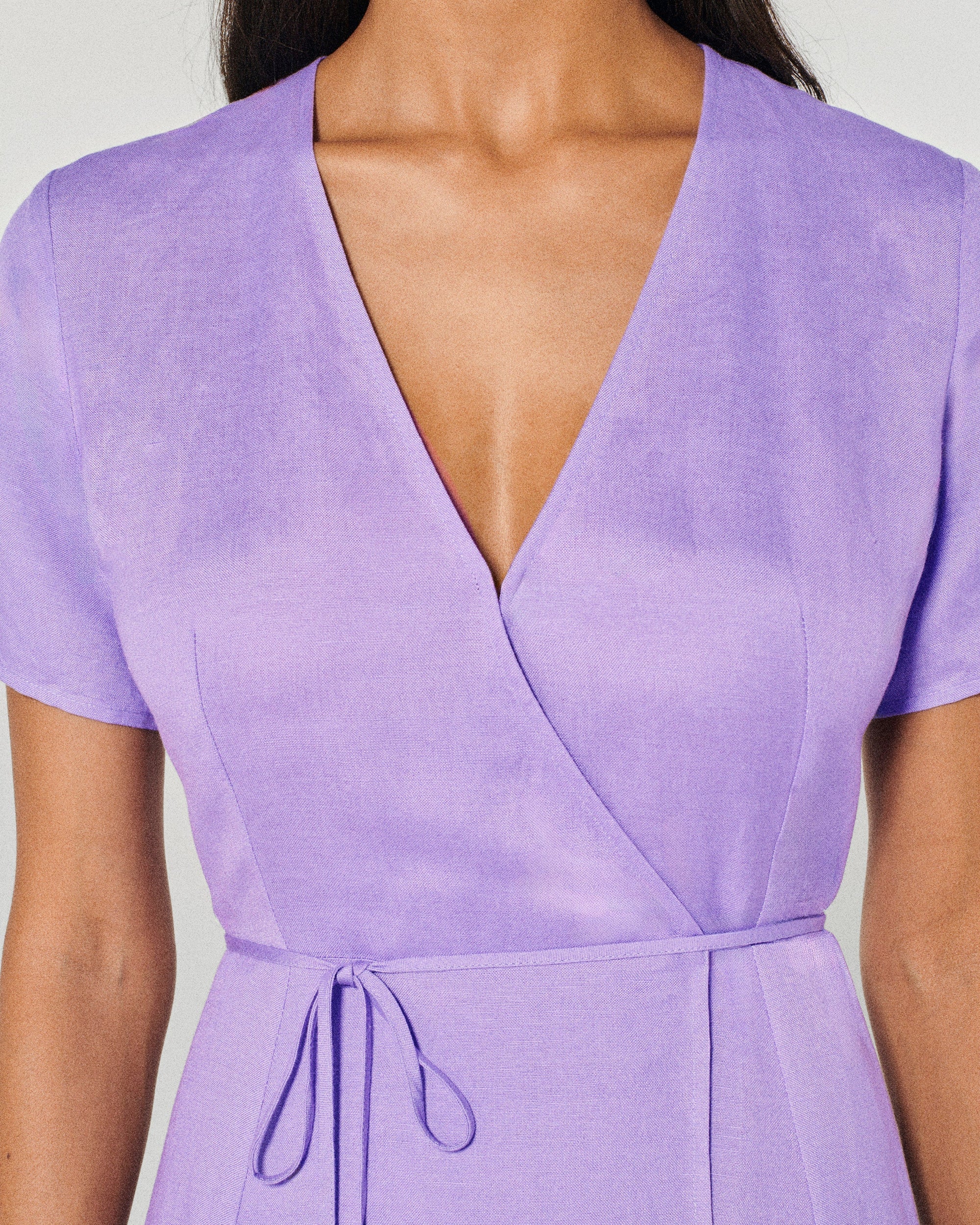Linen maxi dress - Lilac