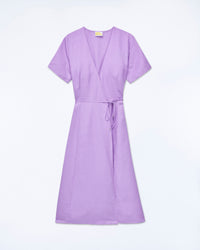 LILAS / NEW / QTY : 93 / Robe Longue Manche Courte Evie - Lilas