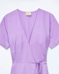 LILAS / NEW / QTY : 93 / Robe Longue Manche Courte Evie - Lilas