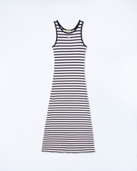 ECRU/NAVY / NEW / QTY : 43 / Robe Longue Bretelle - Ecru/Navy