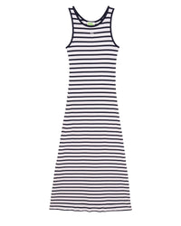Robe longue à bretelles - Ecru & Navy