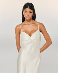 ECRU / DJV / QTY : 7 / Robe Longue Bretelle Rosa - Ecru