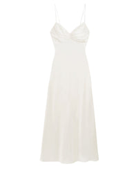 Rosa silk strapless maxi dress - Ecru