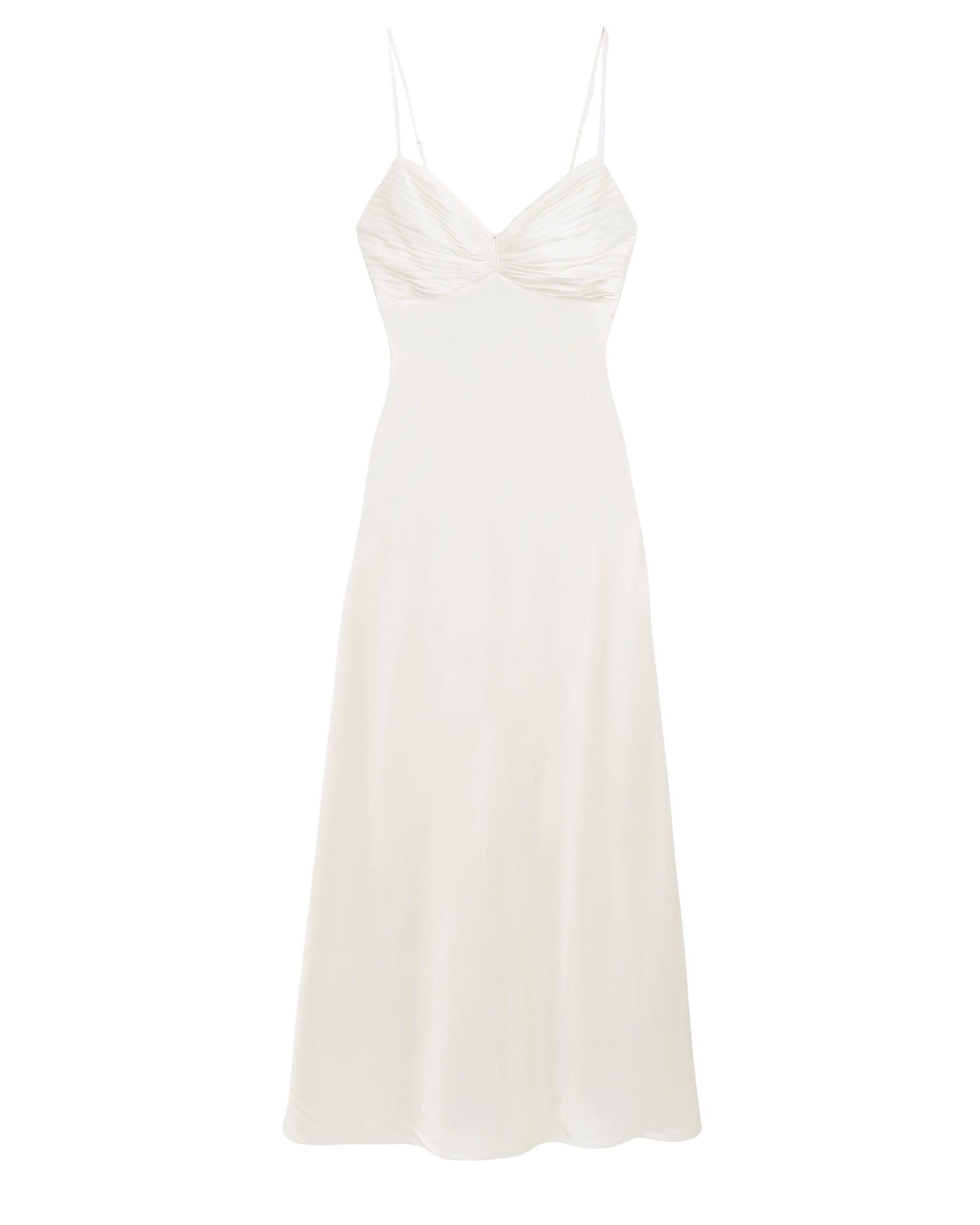 Rosa silk strapless maxi dress - Ecru