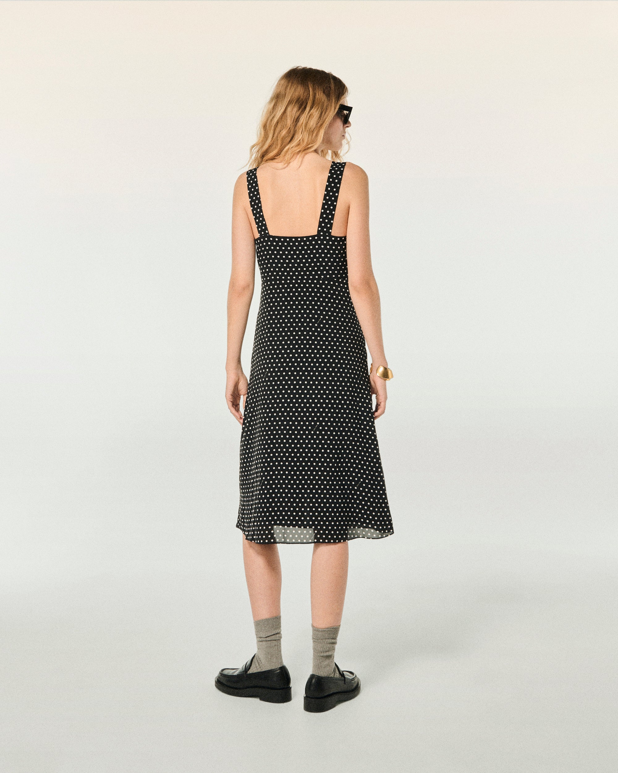 Robe longue à bretelles Leatitia - Noir