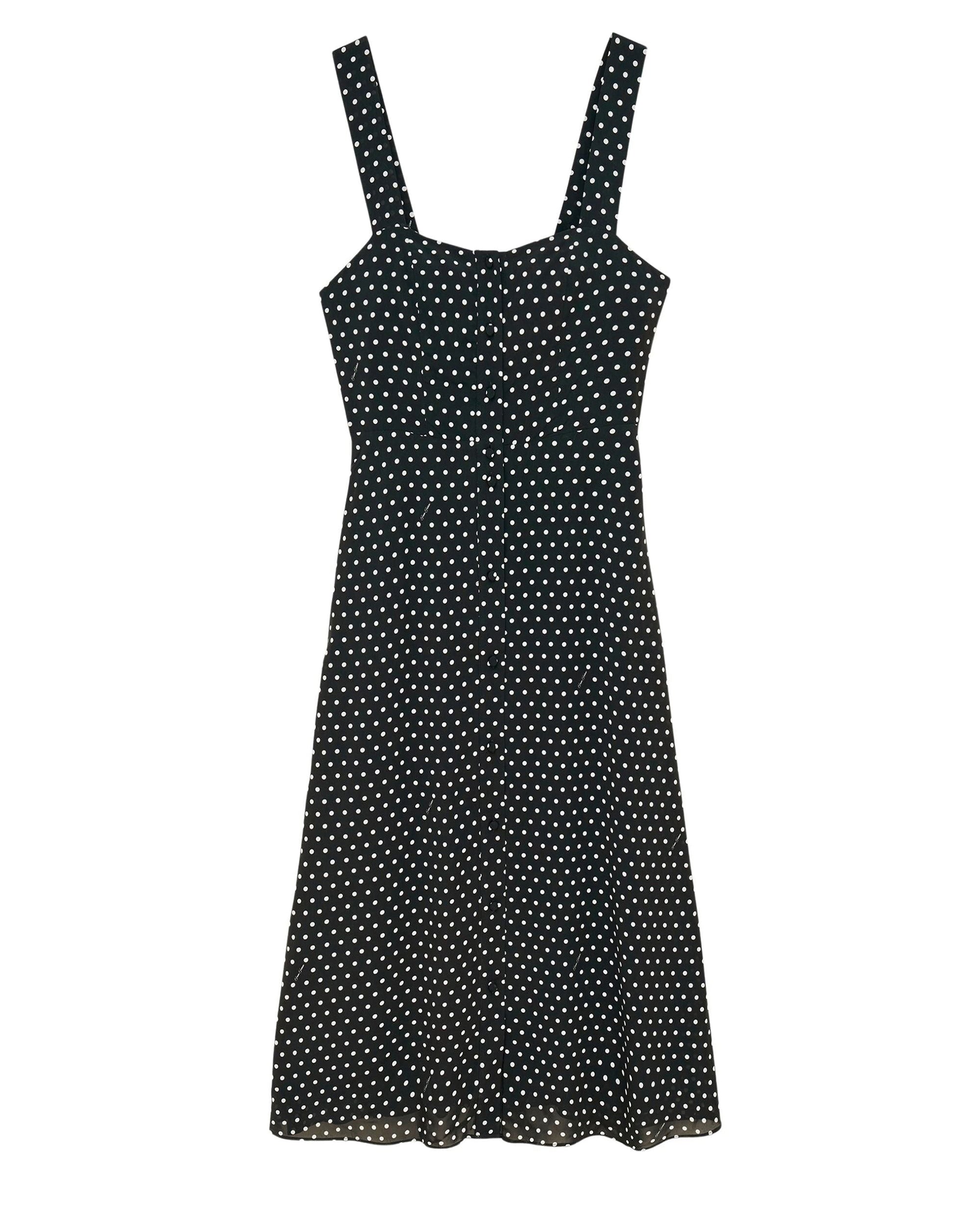Robe longue à bretelles Leatitia - Noir
