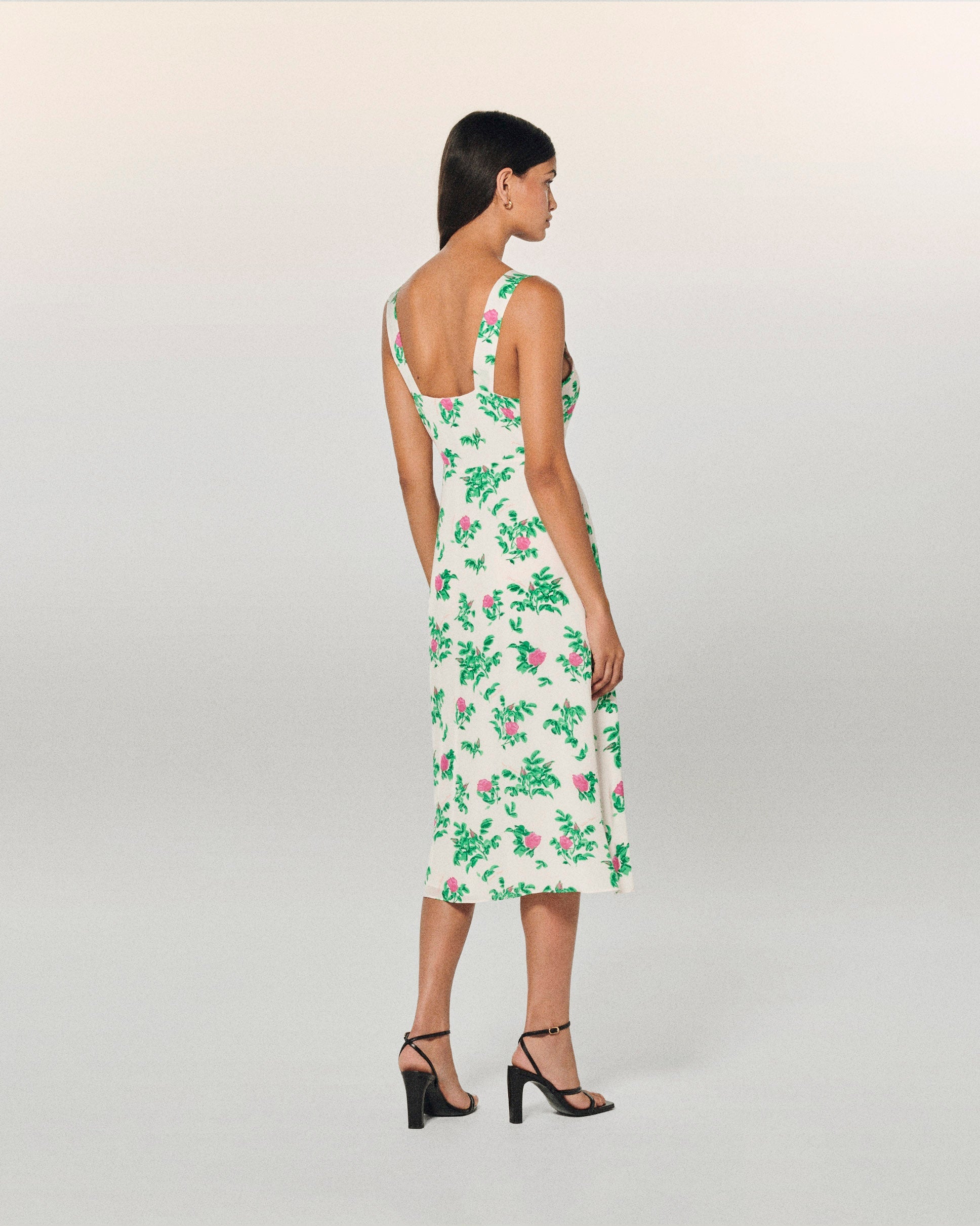 SPRING FLOWERS / DJV / QTY : 75 / Robe Longue Bretelle Leatitia - Spring Flowers