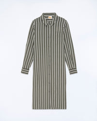 KAKI STRIPES / NEW / QTY : 27 / Robe Longue Manche Longue - Kaki Stripes