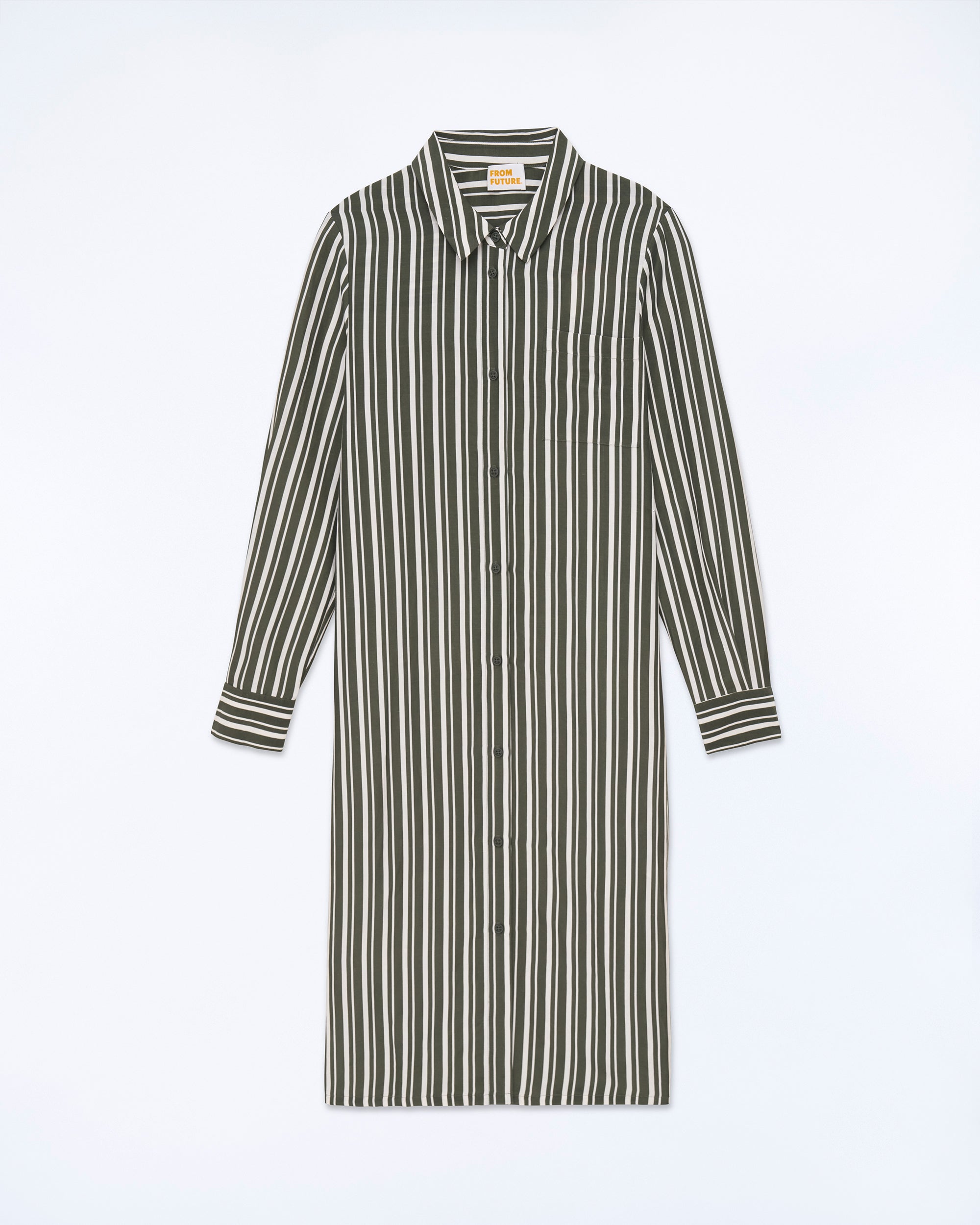 KAKI STRIPES / NEW / QTY : 27 / Robe Longue Manche Longue - Kaki Stripes