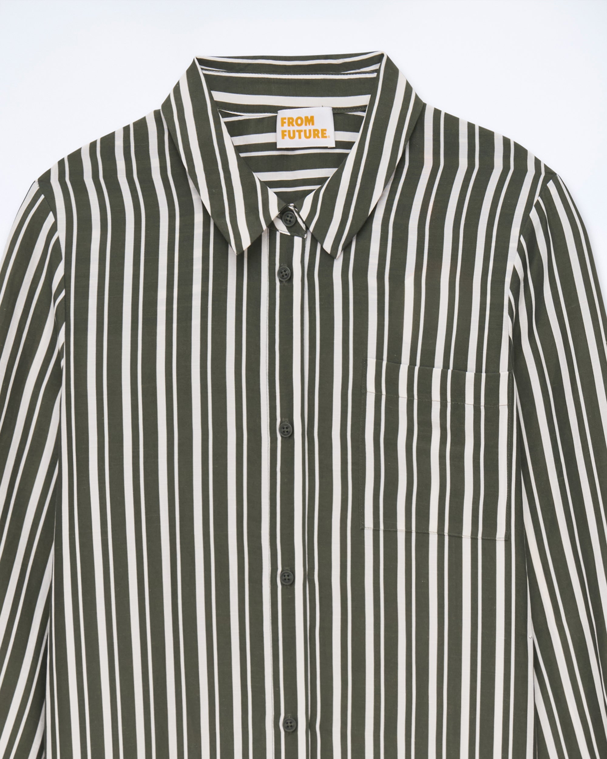 KAKI STRIPES / NEW / QTY : 27 / Robe Longue Manche Longue - Kaki Stripes