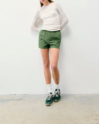 Cotton poplin shorts - Khaki
