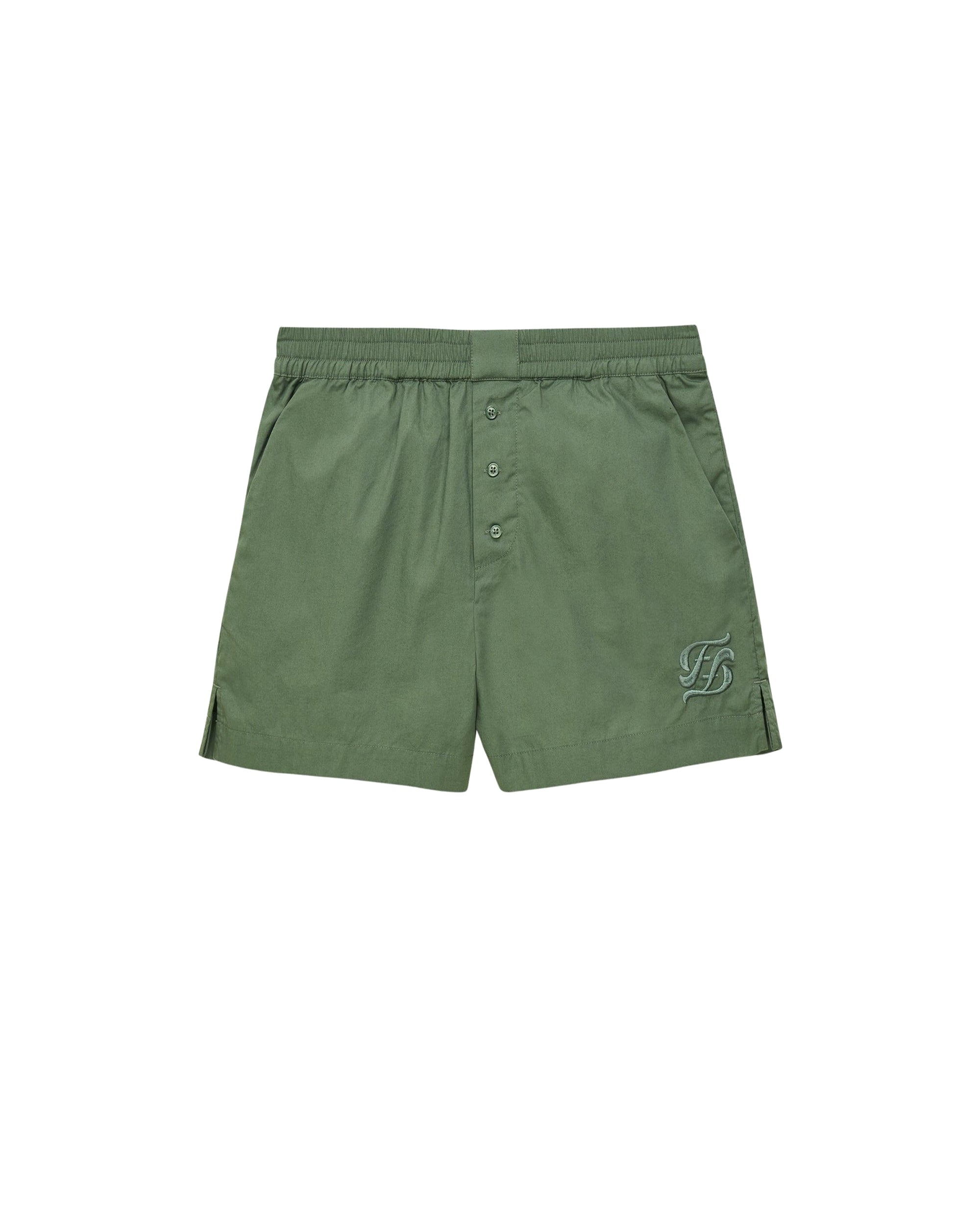 Cotton poplin shorts - Khaki