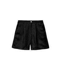 Short regular en lin - Noir