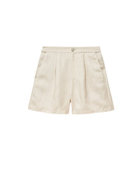 Short linen shorts - Beige