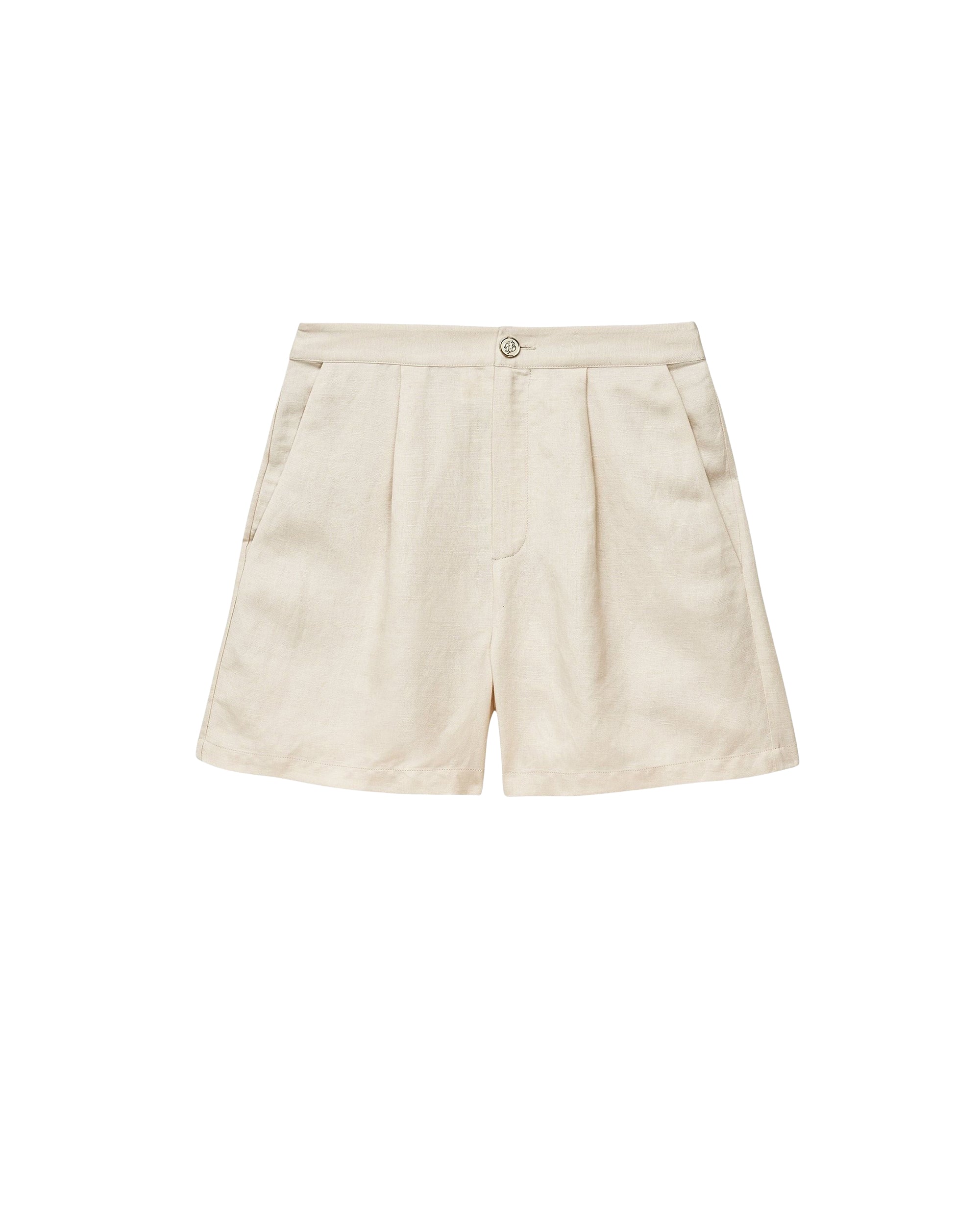 Short linen shorts - Beige