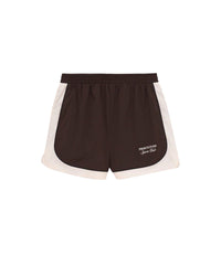 Short à taille élastique - Chocolat