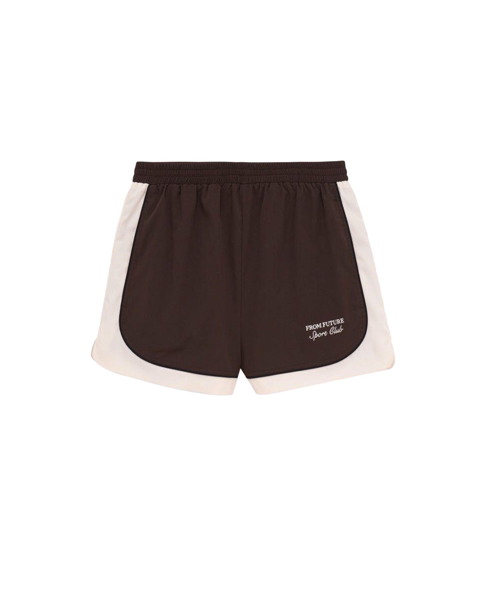 Short à taille élastique - Chocolat