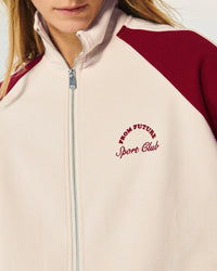 Sweatshirt oversize zippé - Beige