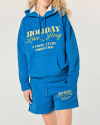 Hoodie Holiday Love Story - Blue