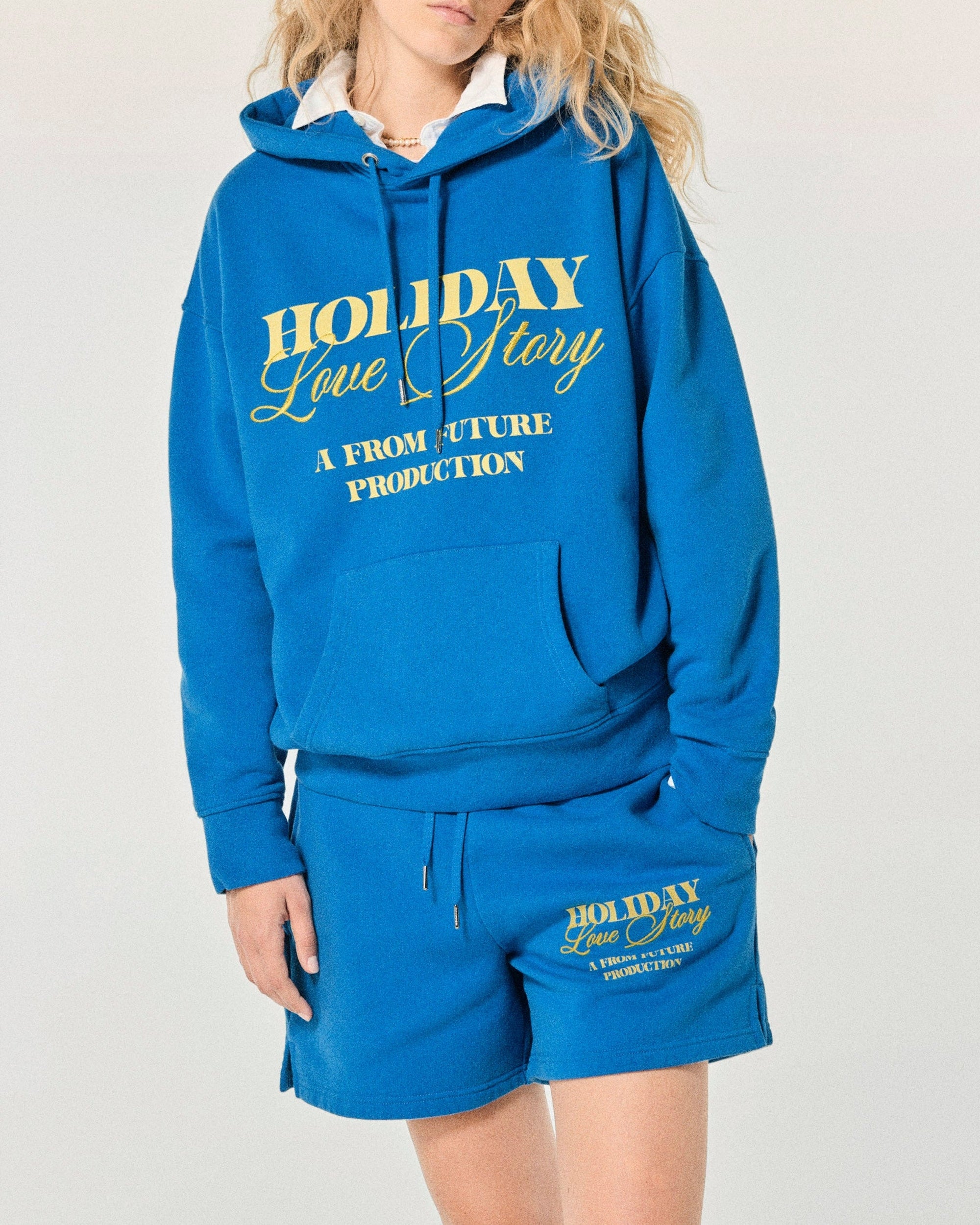 Hoodie Holiday Love Story - Blue