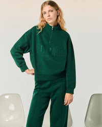 COLLEGE GREEN / NEW / QTY : 3 / Sweatshirt Col Camionneur - College Green