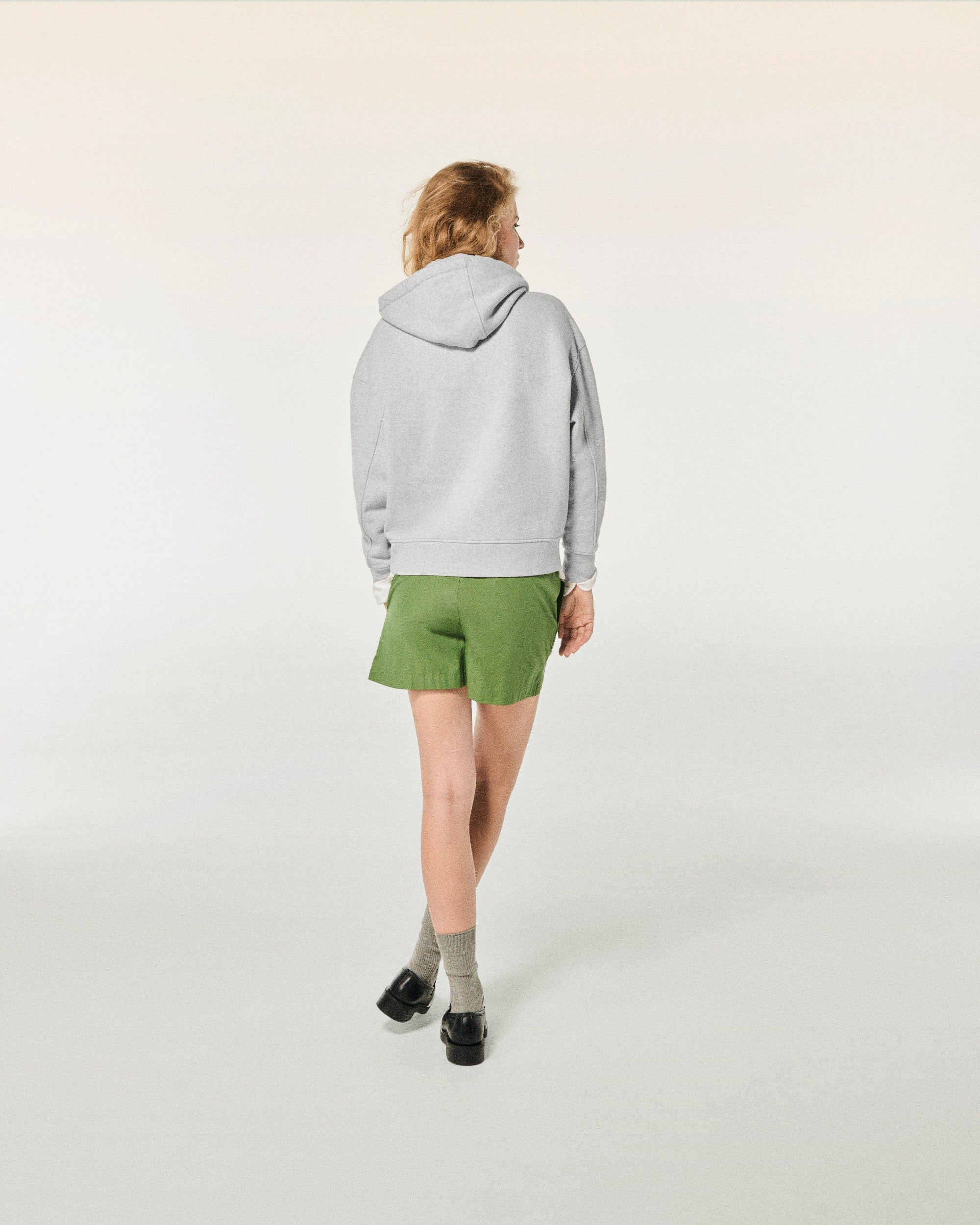GRIS CHINE CLAIR / NEW / QTY : 5 / Sweatshirt Col Rond Double F - Gris Chine Clair