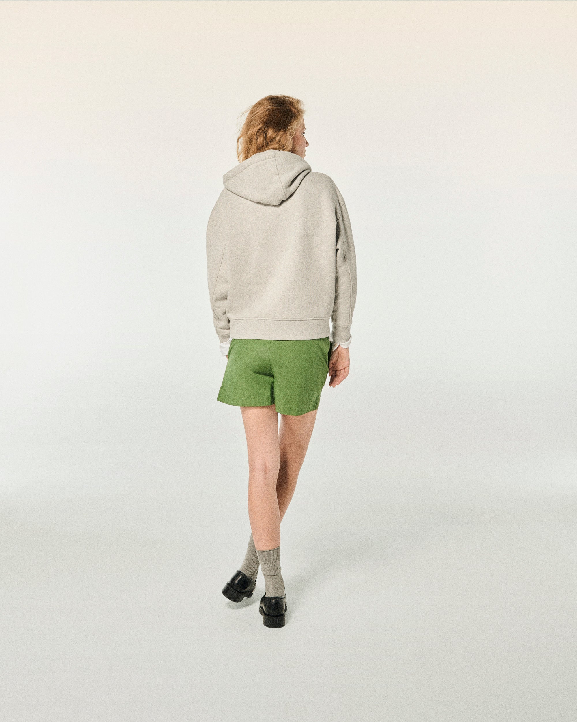 GRIS CHINE CLAIR / NEW / QTY : 5 / Sweatshirt Col Rond Double F - Gris Chine Clair
