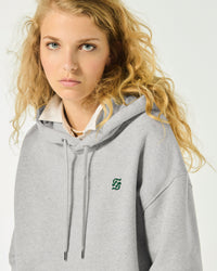 GRIS CHINE CLAIR / NEW / QTY : 5 / Sweatshirt Col Rond Double F - Gris Chine Clair