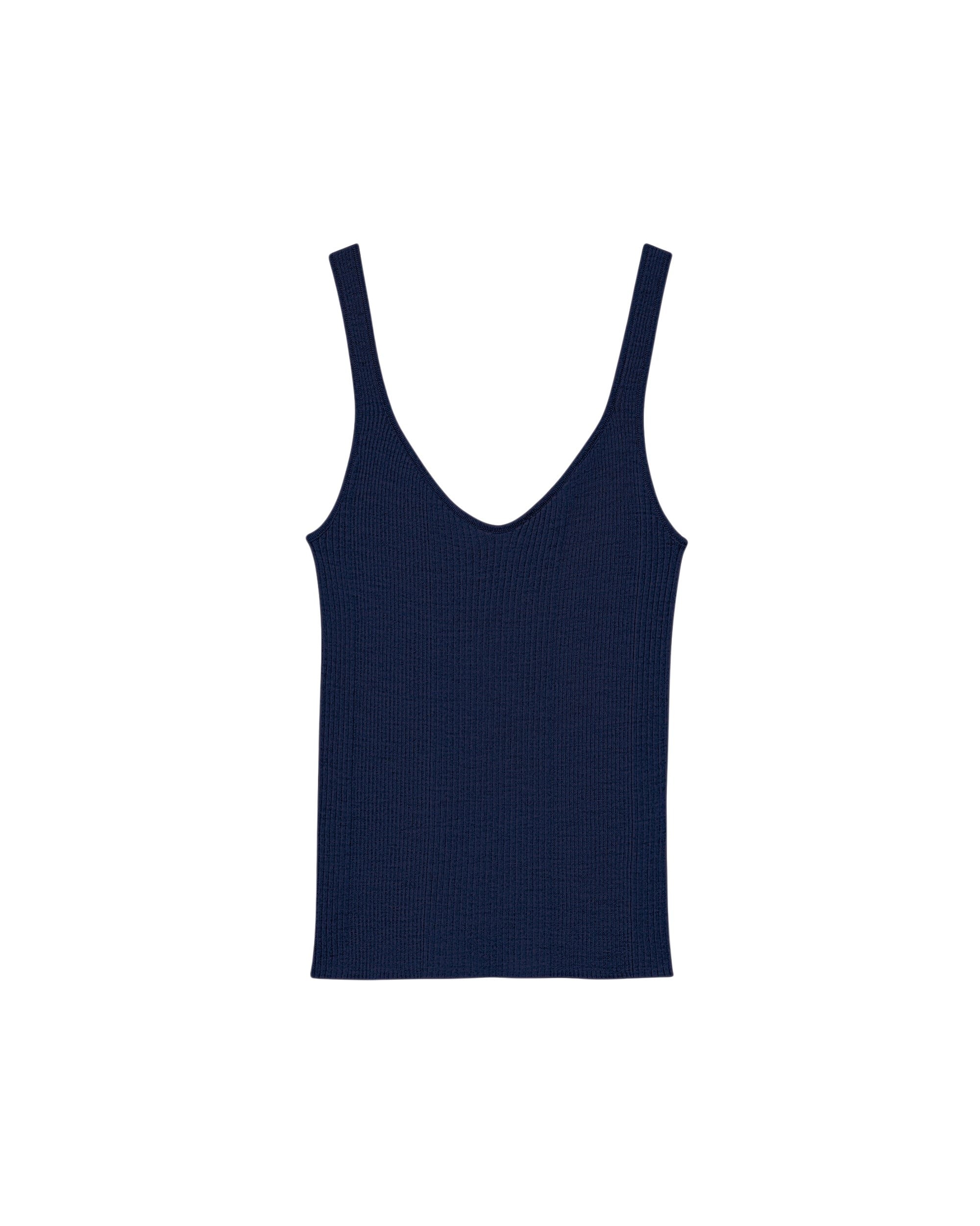 Débardeur en laine mérinos - Navy