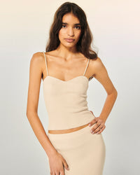 LIGHT BEIGE / DJV / QTY : 2 / Top Débardeur Bretelle Perle - Light Beige