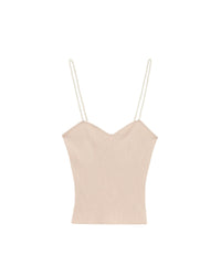 Perle wool tank top - Light Beige