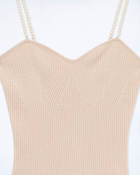 Perle wool tank top - Light Beige