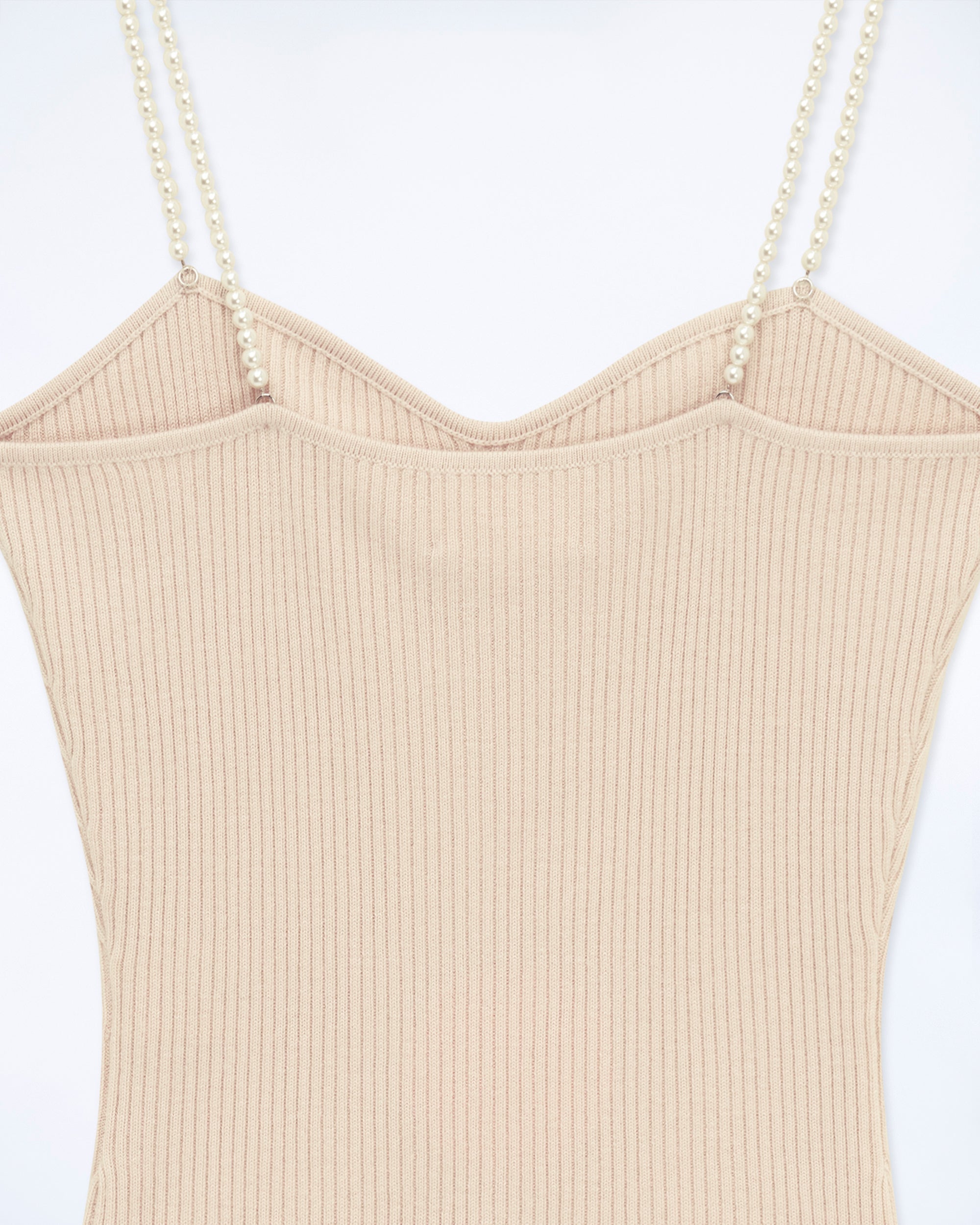 Perle wool tank top - Light Beige