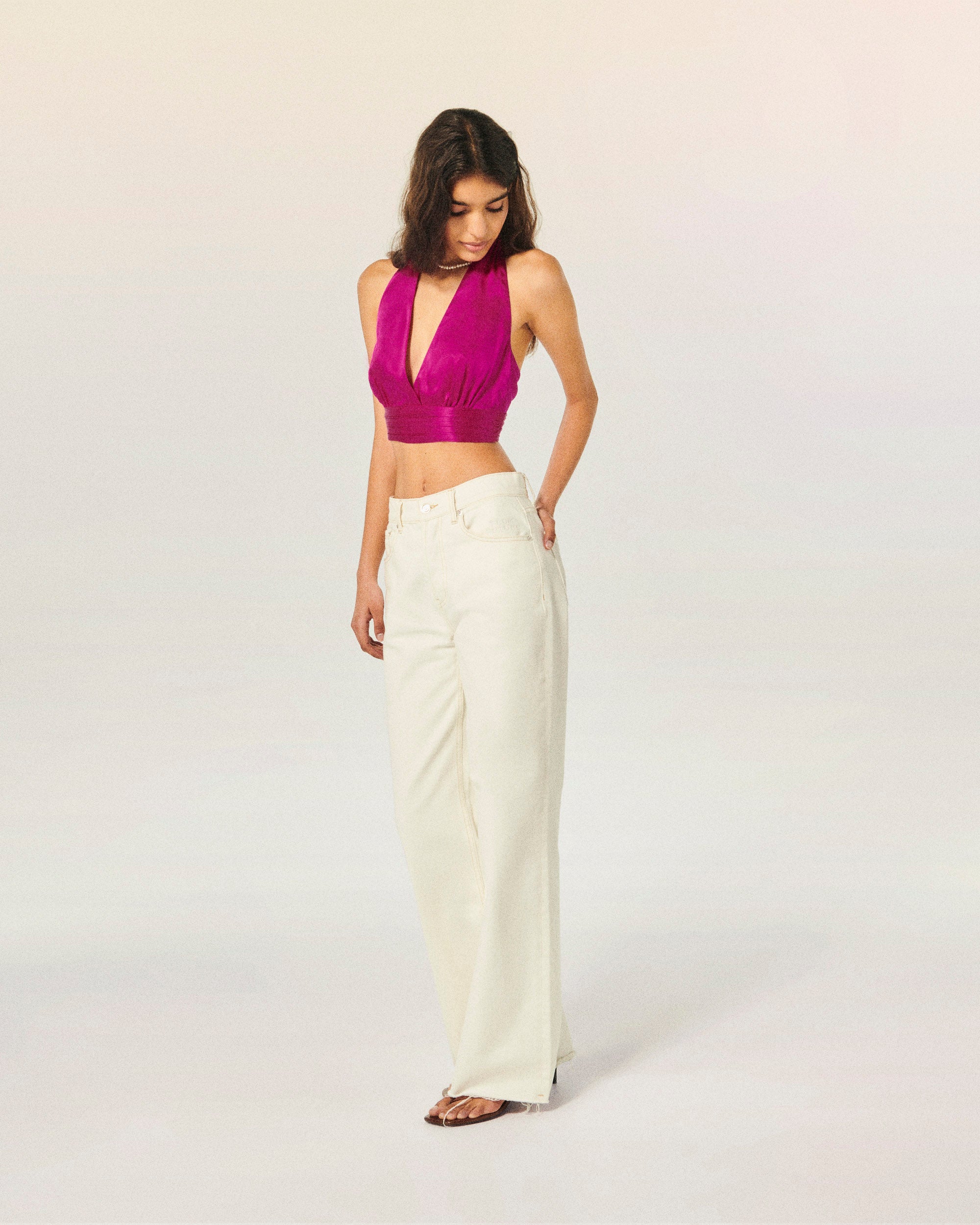 RASPBERRY PINK / NEW / QTY : 5 / Top Bretelle Lenie - Raspberry Pink