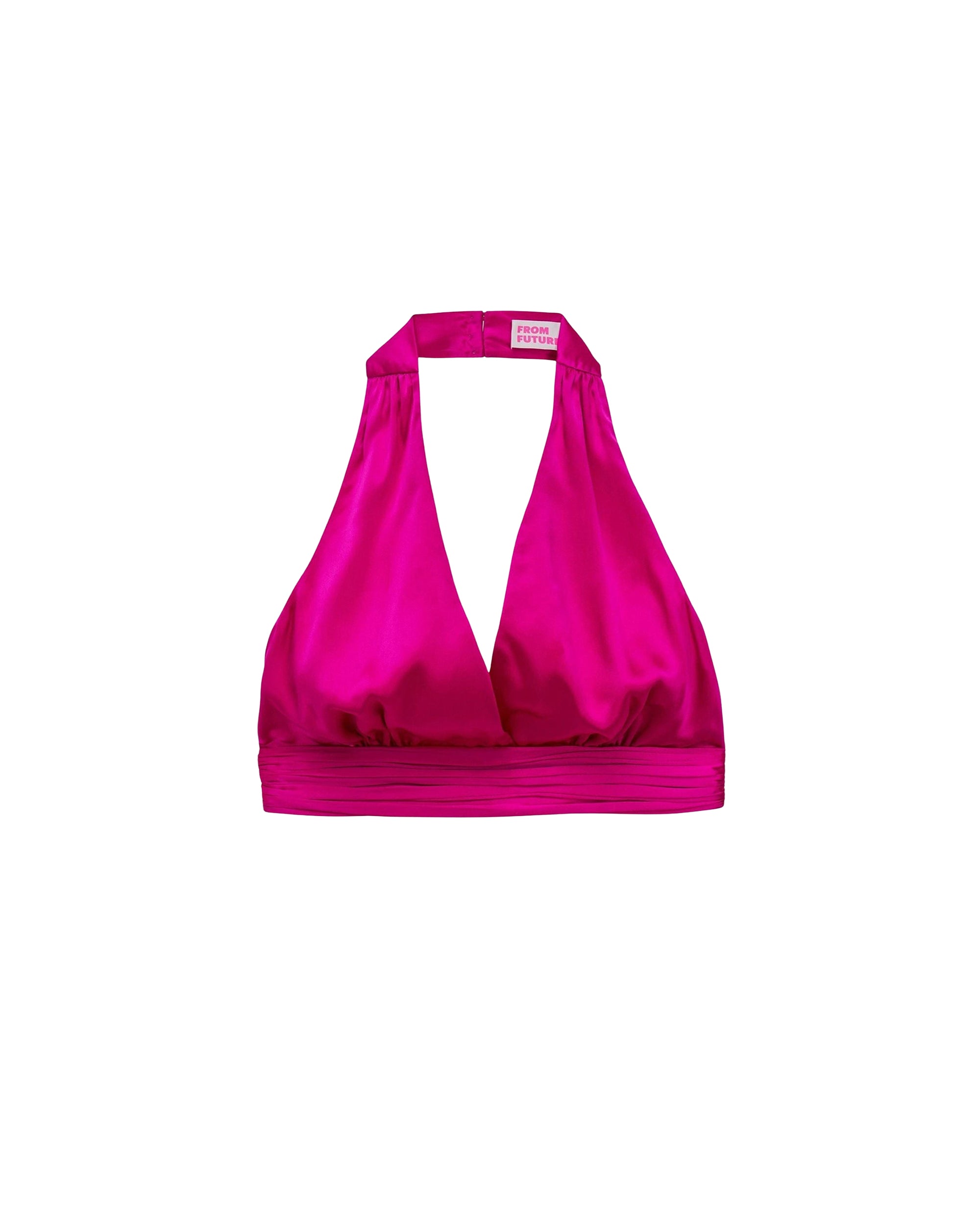 Top à bretelles Lenie en soie - Raspberry Pink