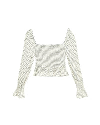 POIS ECRU / DJV / QTY : 74 / Top Manches Longues Molly - Pois Ecru
