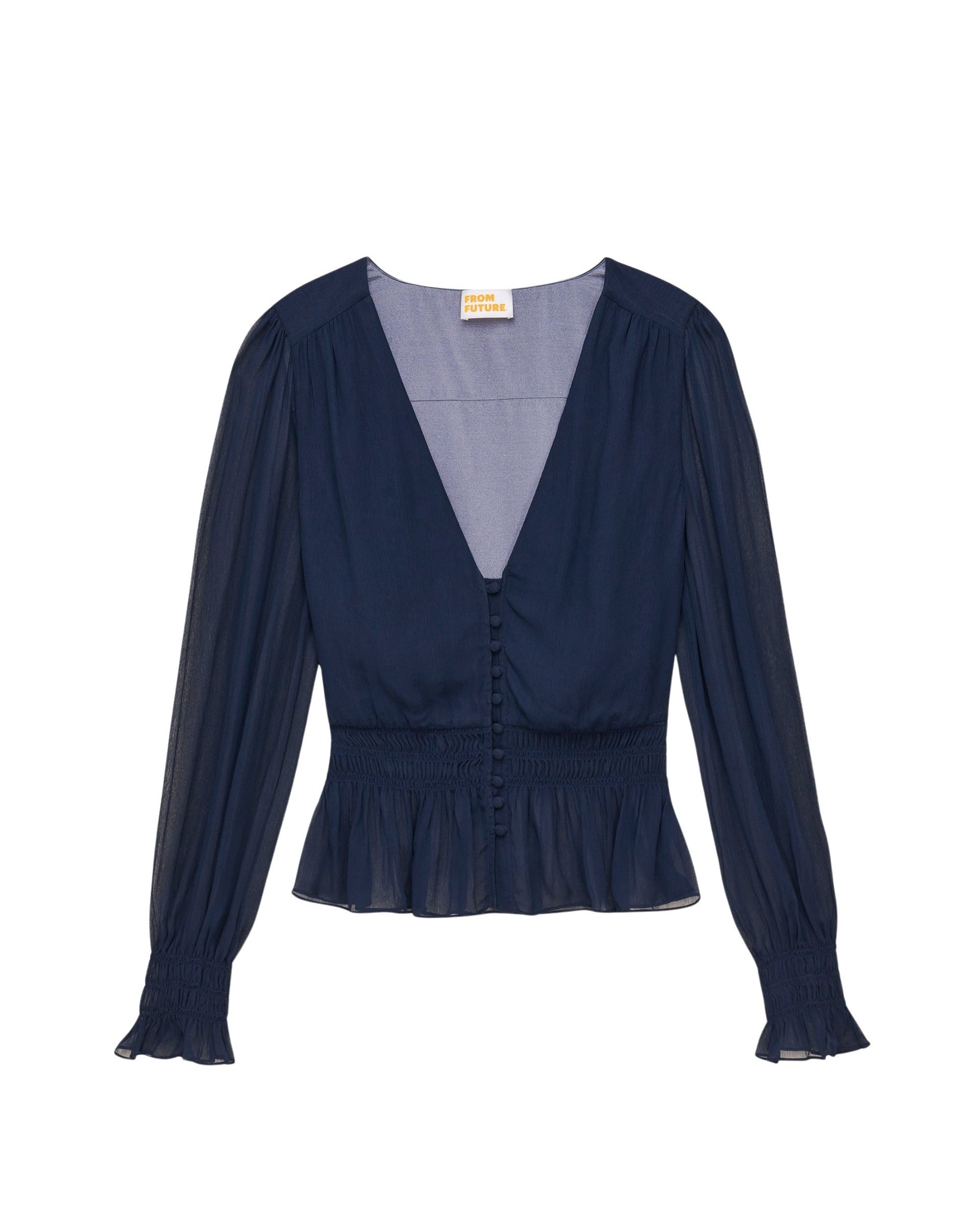 Blouse à manches longues Golda - Navy