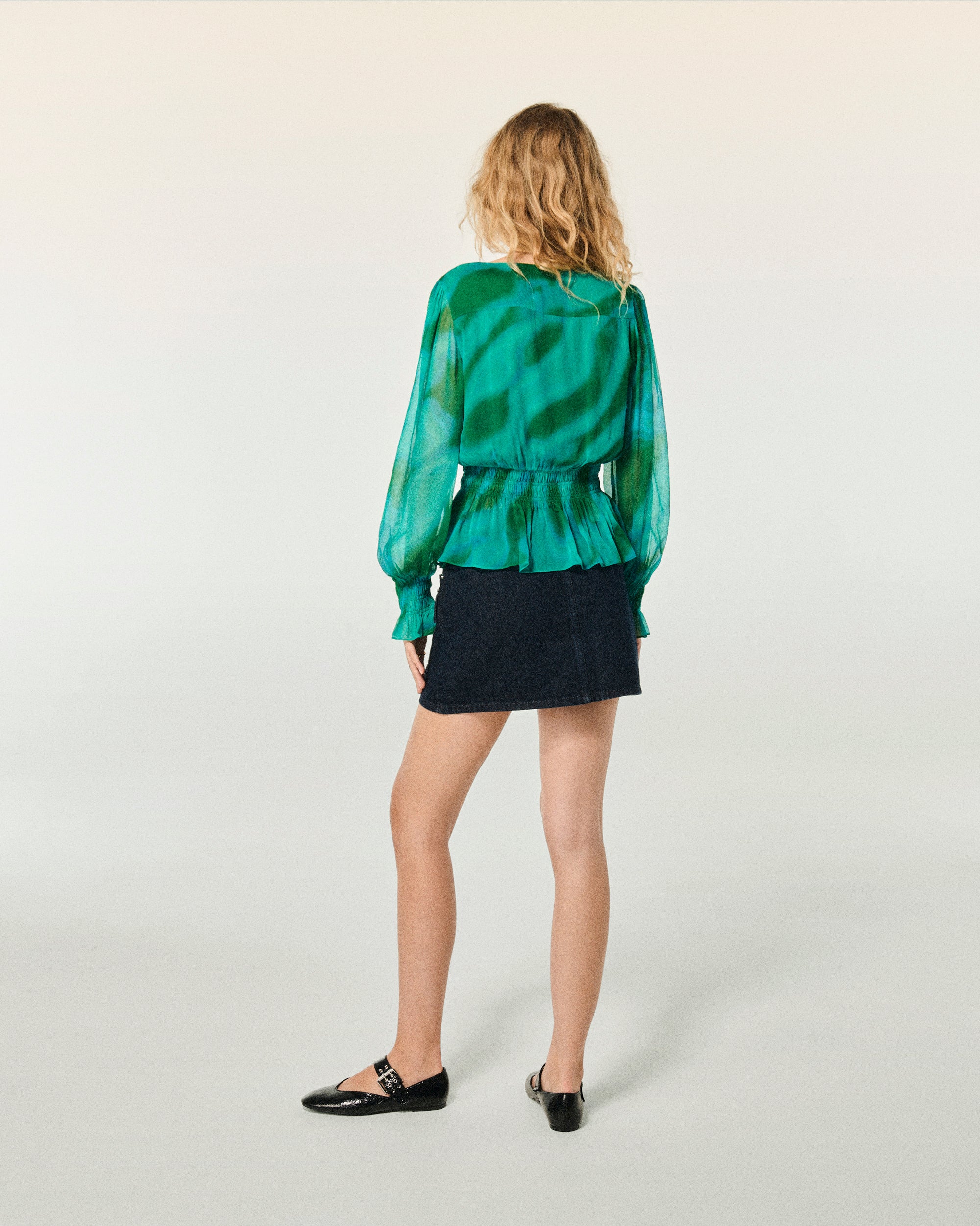 MARVELOUS GREEN / NEW / QTY : 55 / Top Manches Longues Golda - Marvelous Green