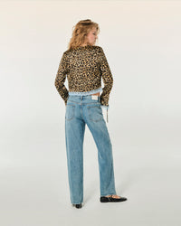 WINTER LEOPARD / NEW / QTY : 60 / Top Manches Longues Bords Dentelle - Winter Leopard