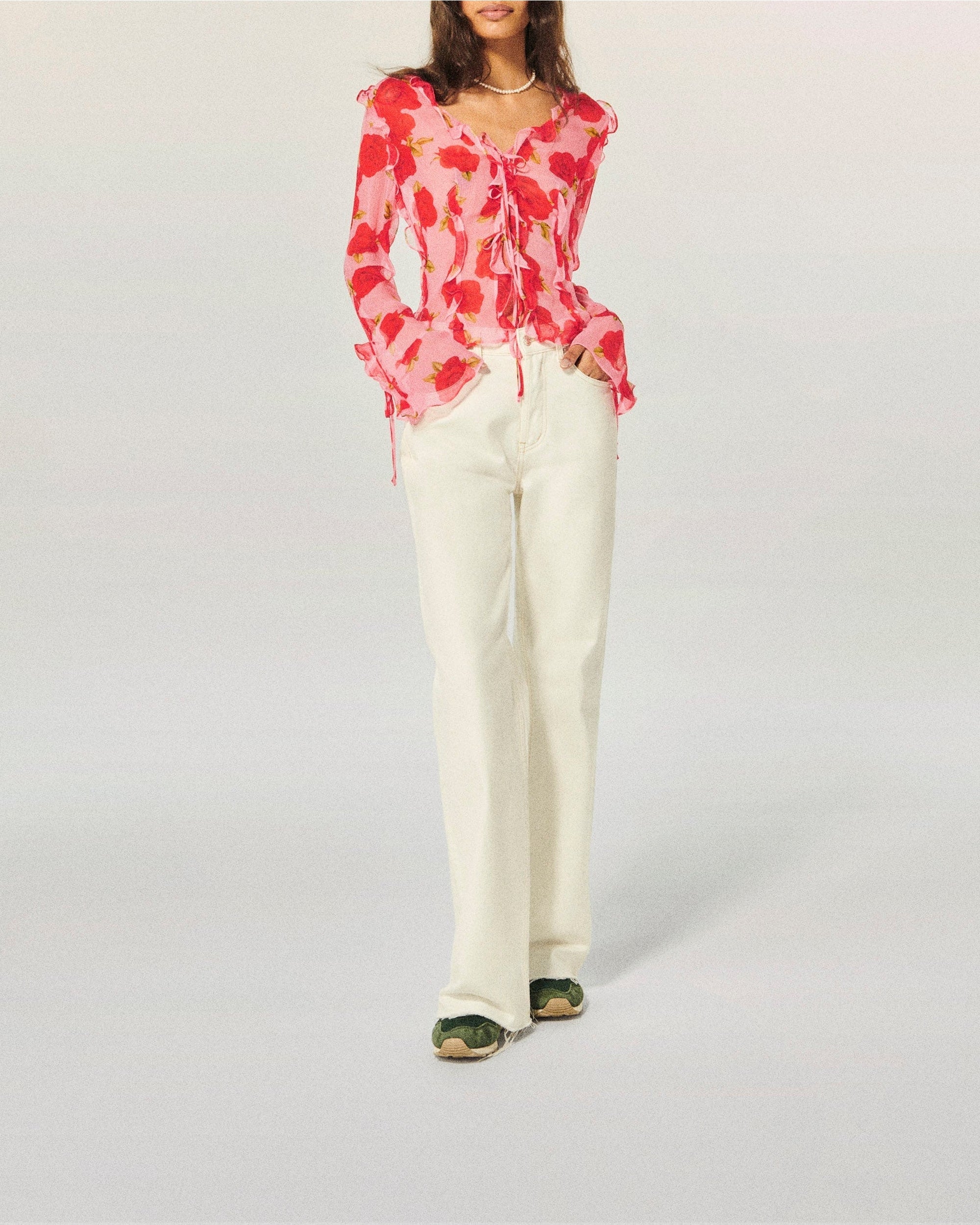 Blouse à manches longues Bettina - Hot Roses