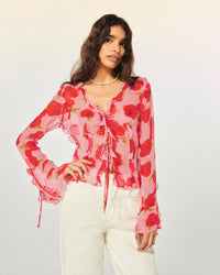 HOT ROSES / DJV / QTY : 2 / Top Manches Longues Bettina - Hot Roses