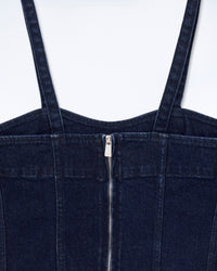 Strappy denim top - Brut