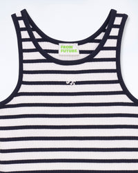 ECRU/NAVY / NEW / QTY : 7 / Top Bretelle - Ecru/Navy