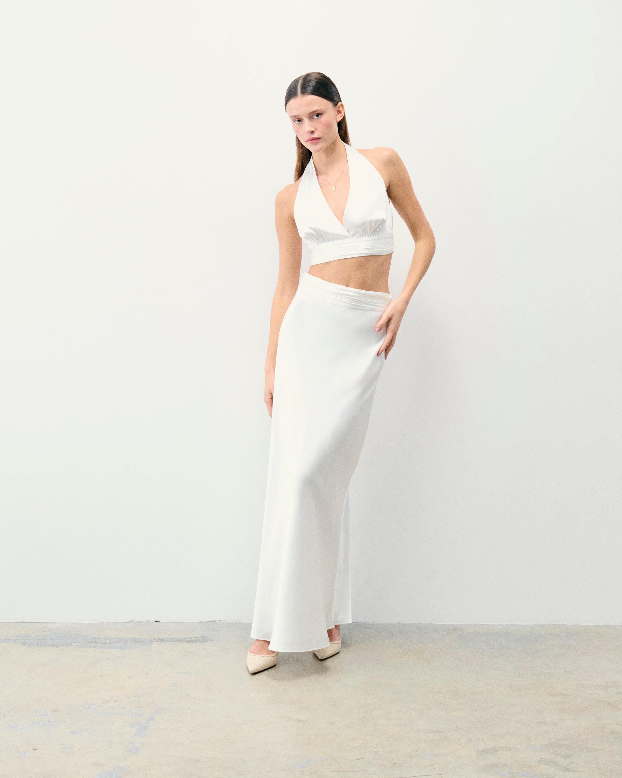 ECRU / NEW / QTY : 18 / Top Bretelle Leo - Ecru