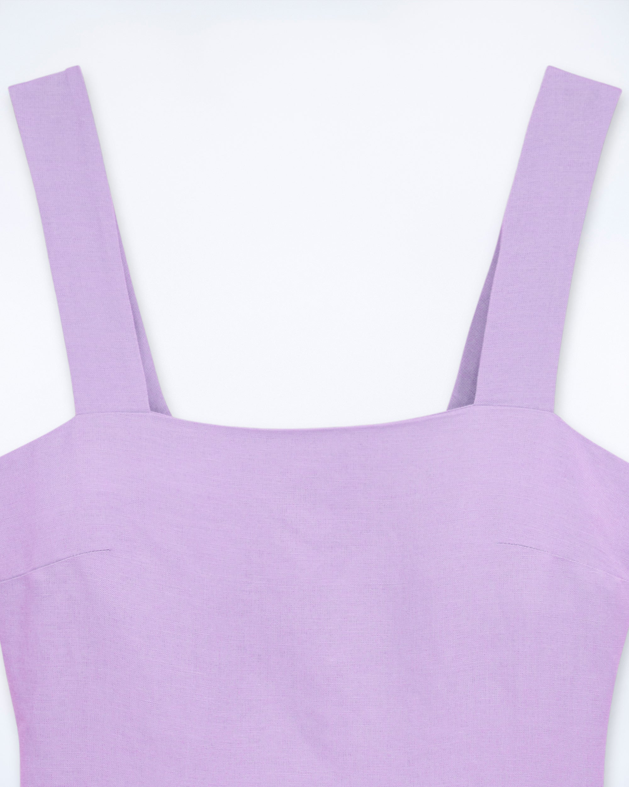 Strap top in linen - Lilac