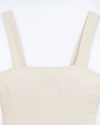 Top à bretelles en lin - Beige