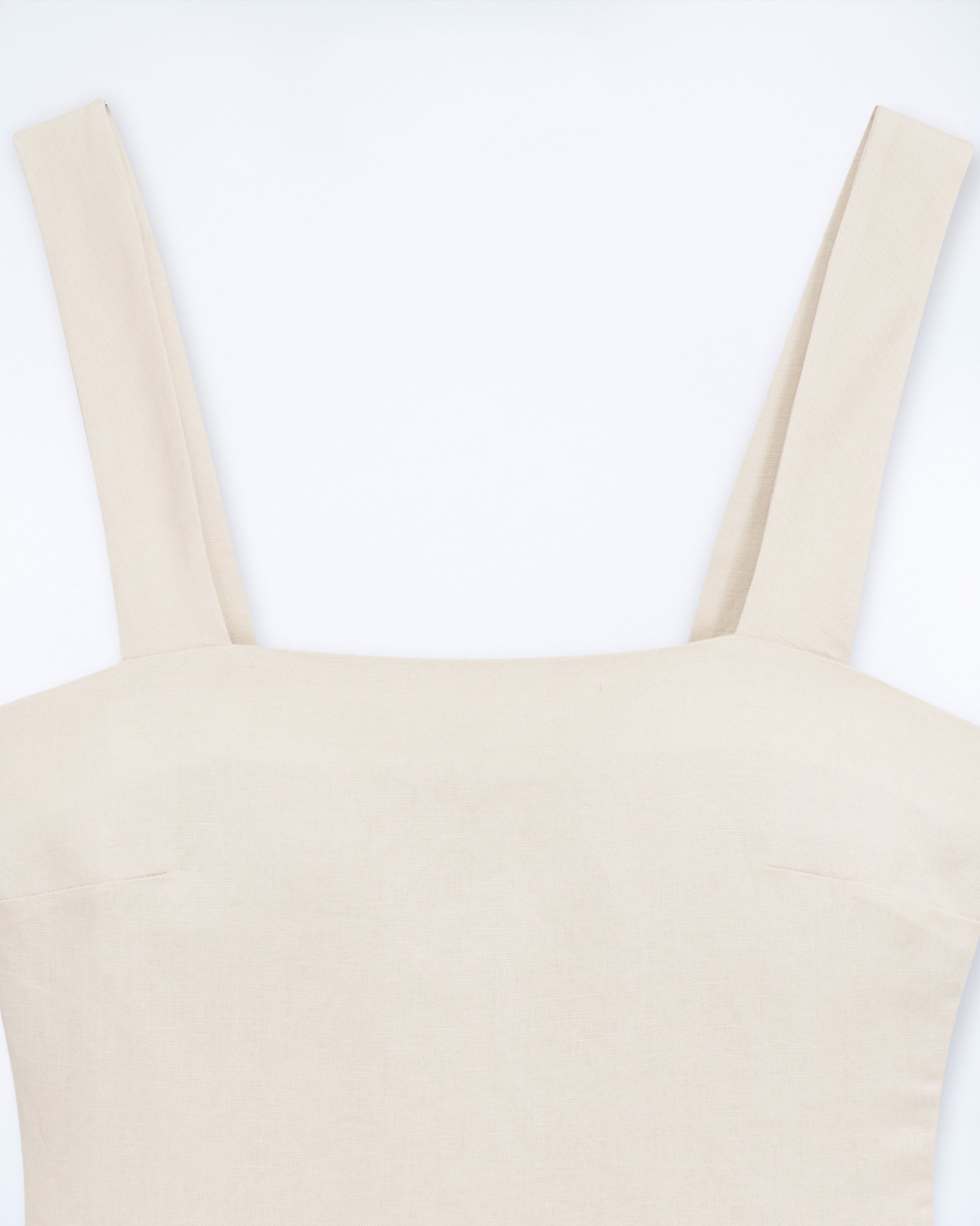 Top à bretelles en lin - Beige